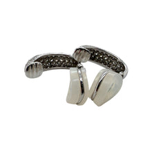 2 Carat Clip On Diamond Hoop Earrings 18K White Gold