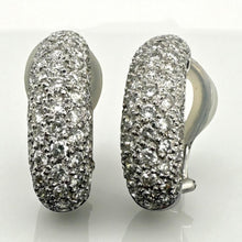 2 Carat Clip On Diamond Hoop Earrings 18K White Gold