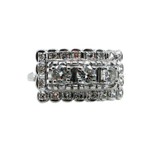 Vintage 1 Carat Diamond Cocktail Ring 14K White Gold