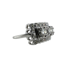 Vintage 1 Carat Diamond Cocktail Ring 14K White Gold