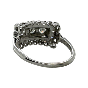 Vintage 1 Carat Diamond Cocktail Ring 14K White Gold
