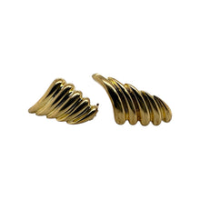 Unique Large Statement Lapis Earrings 14K Yellow Gold