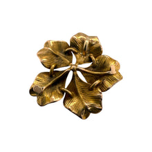 Vintage Enamel Flower Brooch Conversion Pendant 14K Yellow Gold