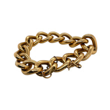 Vintage Wide Link Bracelet 18K Yellow Gold