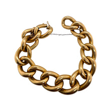 Vintage Wide Link Bracelet 18K Yellow Gold