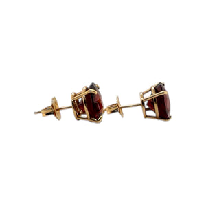 Garnet Stud Earrings 14K Yellow Gold