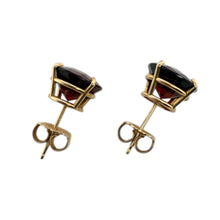 Garnet Stud Earrings 14K Yellow Gold