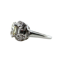 Vintage Platinum 3.09 Carat Old European Cut Diamond Engagement Ring