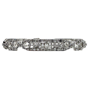 Vintage Art Deco Platinum 6 Carat Diamond Tennis Bracelet
