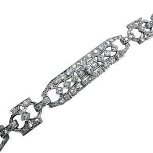 Vintage Art Deco Platinum 6 Carat Diamond Tennis Bracelet