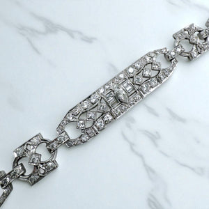 Vintage Art Deco Platinum 6 Carat Diamond Tennis Bracelet