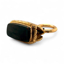 Vintage Large Griffin Bloodstone Watch Fob Pendant 14K Rose Gold