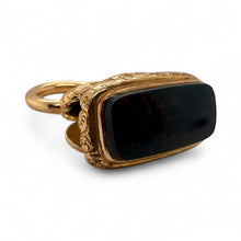 Vintage Large Griffin Bloodstone Watch Fob Pendant 14K Rose Gold