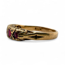 Vintage Ruby & Diamond Band 9K Rose Gold Circa 1903