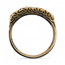 Vintage Ruby & Diamond Band 9K Rose Gold Circa 1903