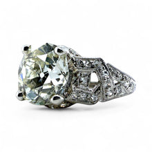 Vintage Edwardian 2.44 Carat Old Mine Cut Diamond Platinum Engagement Ring GIA