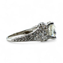 Vintage Edwardian 2.44 Carat Old Mine Cut Diamond Platinum Engagement Ring GIA
