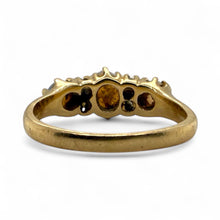 Vintage Opal & Diamond Band Style Ring 14K Yellow Gold