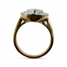 Vintage Two Toned Diamond Cocktail Ring 14K