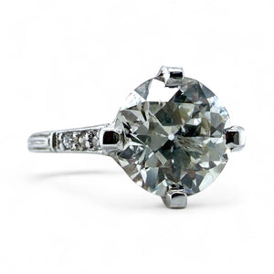 Vintage Platinum 2 Carat Old European Cut Diamond Engagement Ring