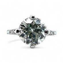 Vintage Platinum 2 Carat Old European Cut Diamond Engagement Ring