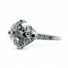 Vintage Platinum 2 Carat Old European Cut Diamond Engagement Ring
