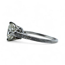Vintage Platinum 2 Carat Old European Cut Diamond Engagement Ring