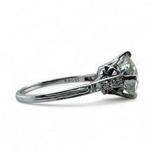 Vintage Platinum 2 Carat Old European Cut Diamond Engagement Ring