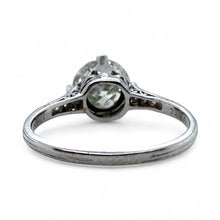 Vintage Platinum 2 Carat Old European Cut Diamond Engagement Ring