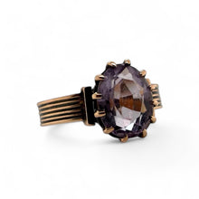Vintage Victorian Era Rose Gold Amethyst Ring