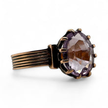 Vintage Victorian Era Rose Gold Amethyst Ring