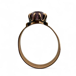 Vintage Victorian Era Rose Gold Amethyst Ring