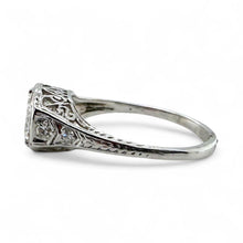 Vintage 0.8 Carat Old European Cut Diamond Platinum Engagement Ring
