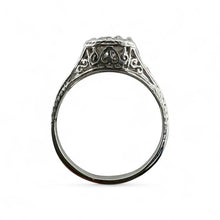Vintage 0.8 Carat Old European Cut Diamond Platinum Engagement Ring