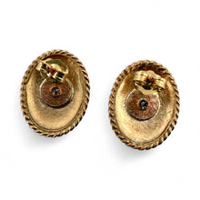 Vintage Diamond Stud Earrings 14K Yellow Gold