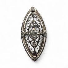 Vintage Filigree Brooch Conversion Elongated Ring