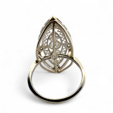 Vintage Filigree Brooch Conversion Elongated Ring