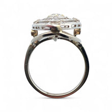 Vintage Filigree Brooch Conversion Elongated Ring