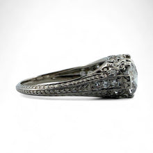 Vintage 3 CTW Edwardian Era Three Stone Diamond Platinum Engagement Ring