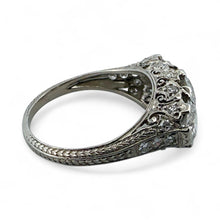 Vintage 3 CTW Edwardian Era Three Stone Diamond Platinum Engagement Ring