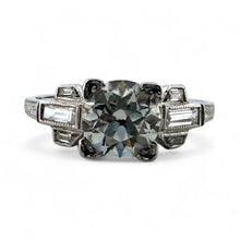 Vintage 1 Carat Art Deco Solitaire Platinum Engagement Ring