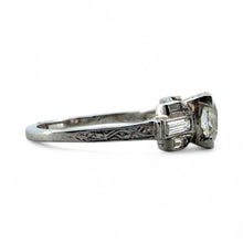 Vintage 1 Carat Art Deco Solitaire Platinum Engagement Ring