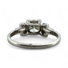 Vintage 1 Carat Art Deco Solitaire Platinum Engagement Ring