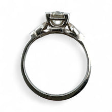 Vintage 1 Carat Art Deco Solitaire Platinum Engagement Ring