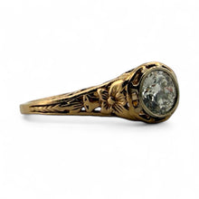 Edwardian 0.5 Carat Old European Cut Diamond Engagement Ring 14K Yellow Gold