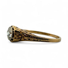 Edwardian 0.5 Carat Old European Cut Diamond Engagement Ring 14K Yellow Gold
