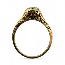 Edwardian 0.5 Carat Old European Cut Diamond Engagement Ring 14K Yellow Gold