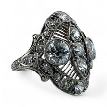 Edwardian Era 2 CTW Old European Cut Diamond Platinum Cocktail Ring