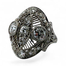 Edwardian Era 2 CTW Old European Cut Diamond Platinum Cocktail Ring