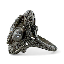 Edwardian Era 2 CTW Old European Cut Diamond Platinum Cocktail Ring